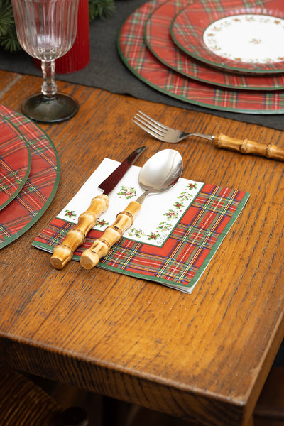 Bicchieri in Carta Scottish Christmas 250 cc - 8 pezzi