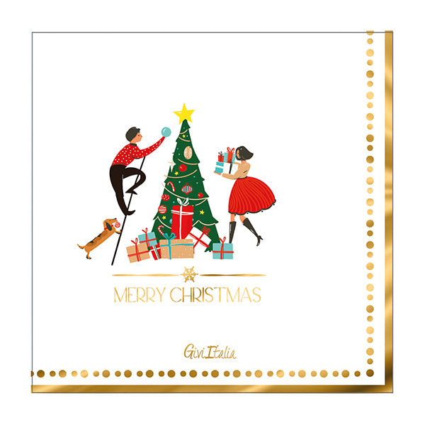 Tovaglioli Christmas Story 25 x 25 cm - 20 pezzi