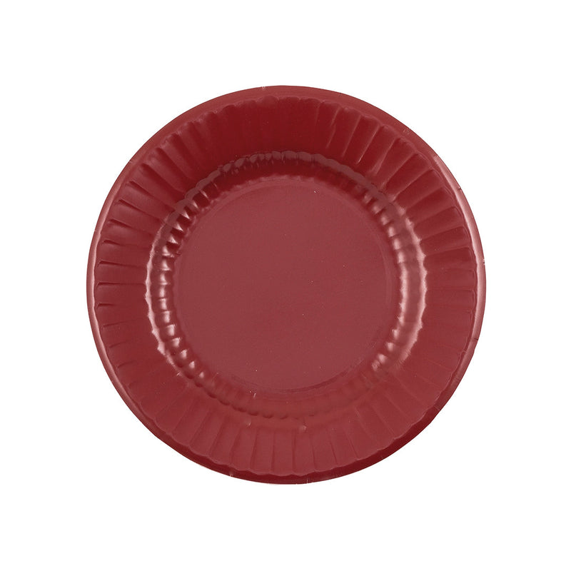 Piatti Round in Carta Bordeaux 21 cm - 8 pezzi