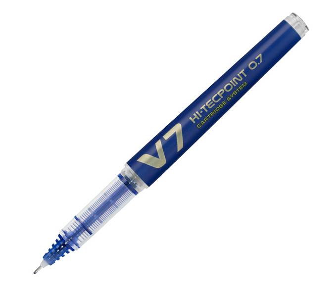 Penna Roller Pilot Hi-Tecpoint V7 Begreen Ricaricabile con Punta Fine 0,7 mm Blu