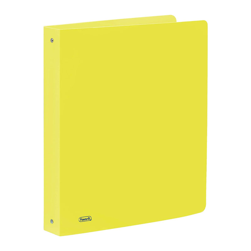 Copertina 4 Anelli Fluo Favorit in PPL 22 x 30 cm / Dorso 30 mm / Giallo