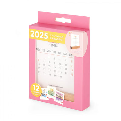 Calendario con Base in Legno 2025