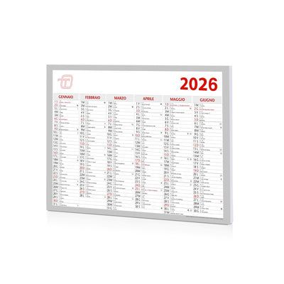 Calendario Murale Intempo 2026 in Cartoncino Colorato 48 x 33 cm
