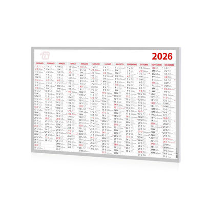 Calendario Murale Intempo 2026 in Cartoncino Colorato 68 x 48 cm