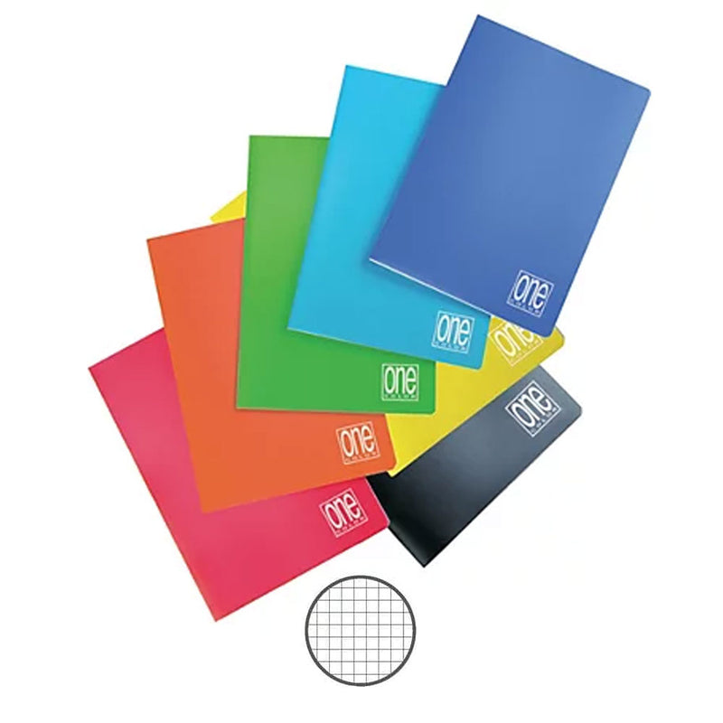 Quaderno Maxi One Color A4 in PPL / 80 gr / a Quadretti da 5 mm / 20 Fogli