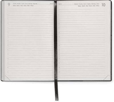 Agenda 12 Mesi Legami Giornaliera Medium 2026 Deep Graphite con Chiusura ad Elastico