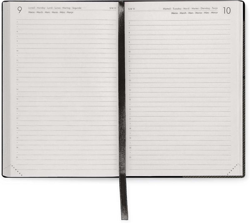 Agenda 12 Mesi Legami Giornaliera Medium 2026 Deep Graphite con Chiusura ad Elastico