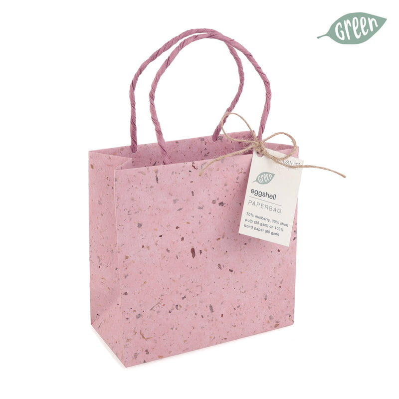 Borsa in Carta Eggshell Rosa 12 x 12 x 6 cm