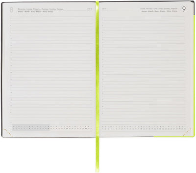Agenda 12 Mesi Legami Giornaliera Large 2026 Chartreuse con Chiusura ad Elastico