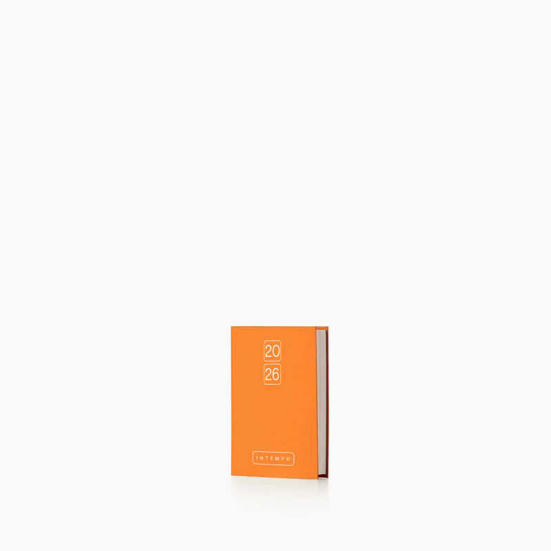 Agenda 12 Mesi Intempo Bravo Bi-Giornaliera Tascabile in Papercoat Arancio 7 x 10 cm - 2026