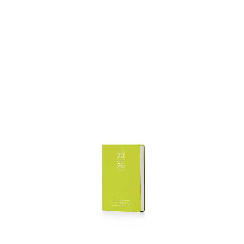 Agenda 12 Mesi Intempo Bravo Bi-Giornaliera Tascabile in Papercoat Verde Chiaro 7 x 10 cm - 2026