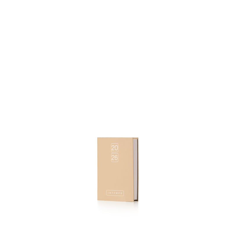 Agenda 12 Mesi Intempo Bravo Bi-Giornaliera Tascabile in Papercoat Beige 7 x 10 cm - 2026