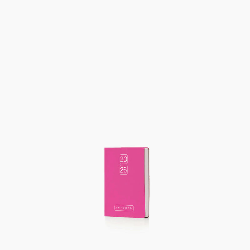 Agenda 12 Mesi Intempo Bravo Bi-Giornaliera Tascabile in Papercoat Rosa 7 x 10 cm - 2026