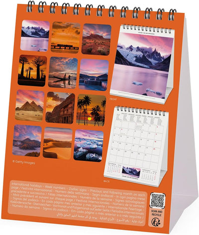 Calendario da Tavolo 12 Mesi Legami con Planner Annuale 2026 Sunset 12 x 14,5 cm