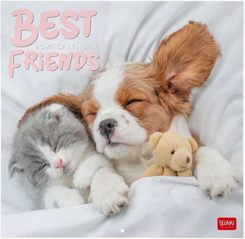 Calendario da Parete 12 Mesi Legami con Planner Annuale 2026 Best Friends 30 x 29 cm