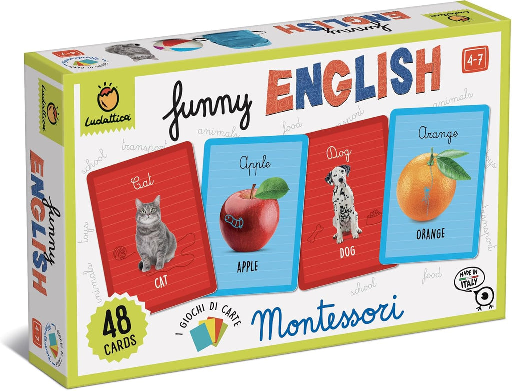 Gioco di Carte Educativo Inglese per Bambini 4-7 Anni