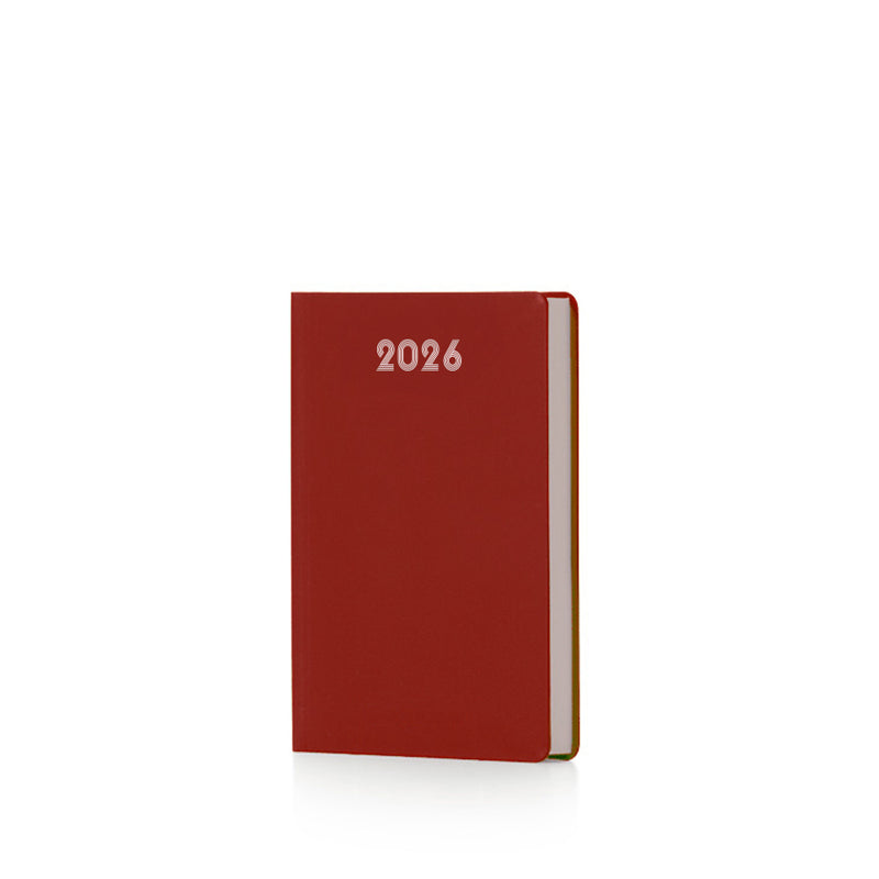 Agenda Giornaliera Intempo Bulk 2026 con Sabato e Domenica Accoppiati Bordeaux 15 x 21 cm