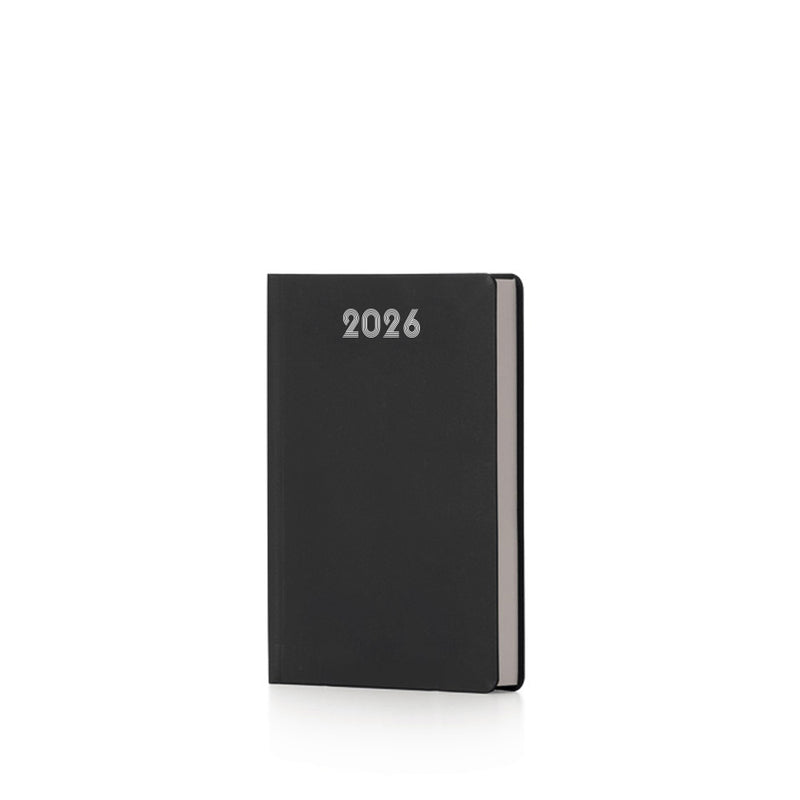 Agenda Giornaliera Intempo Bulk 2026 con Sabato e Domenica Accoppiati Nero 15 x 21 cm