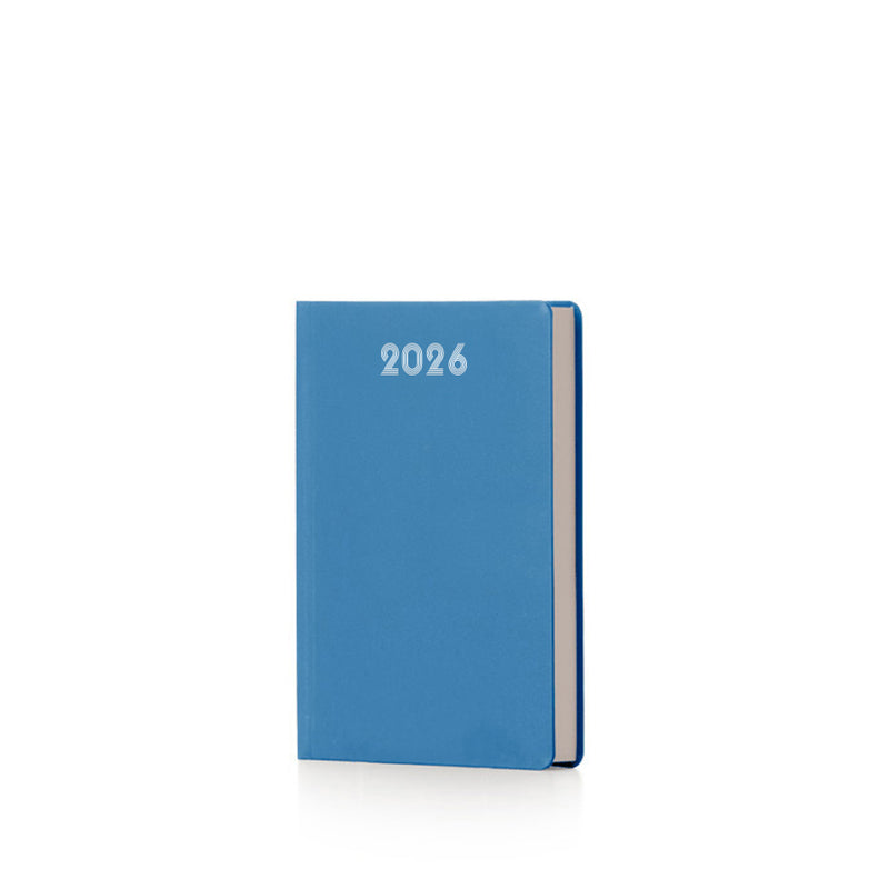 Agenda Giornaliera Intempo Bulk 2026 con Pagine a Quadretti Azzurro 15 x 21 cm