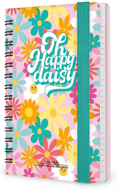 Agenda 12 Mesi Legami Settimanale Small Spiralata 2026 Daisy con Chiusura ad Elastico