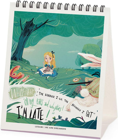 Calendario da Tavolo 12 Mesi Legami con Planner Annuale 2026 Alice In Wonderland 12 x 14,5 cm