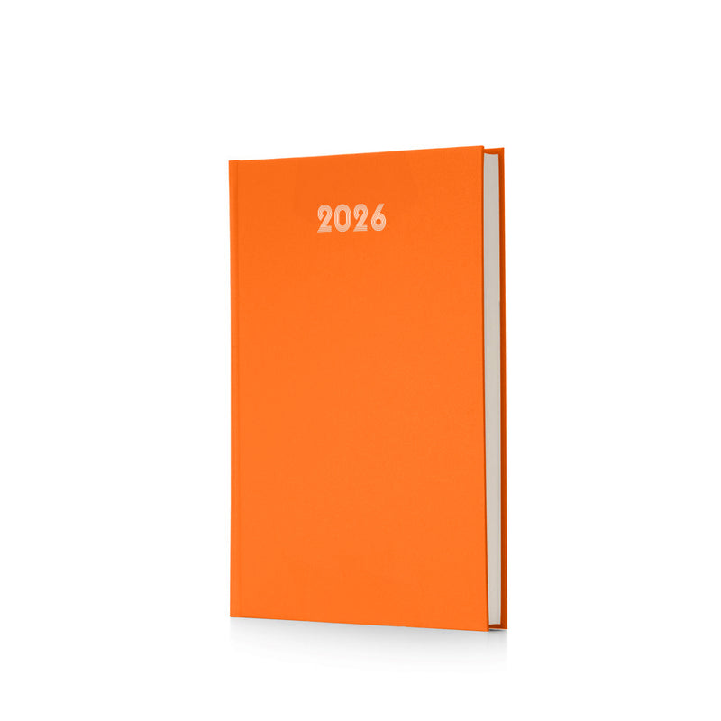 Agenda Giornaliera Intempo Bulk 2026 con Sabato e Domenica Accoppiati Arancio 17 x 24 cm