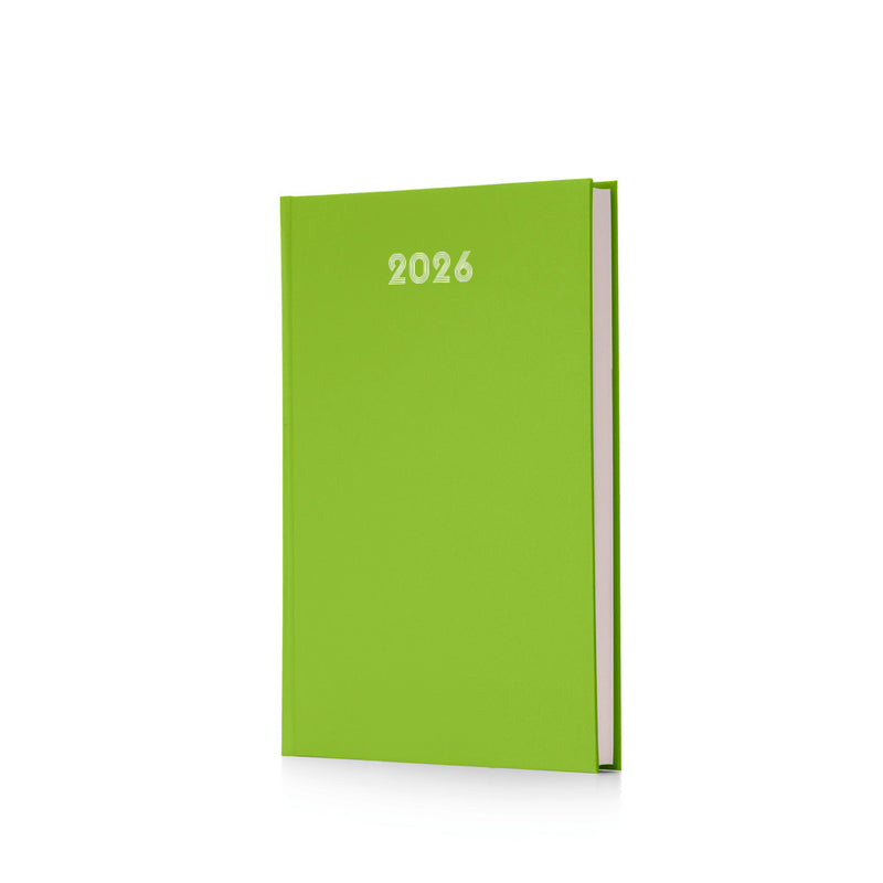 Agenda Giornaliera Intempo Bulk 2026 con Sabato e Domenica Accoppiati Lime 17 x 24 cm