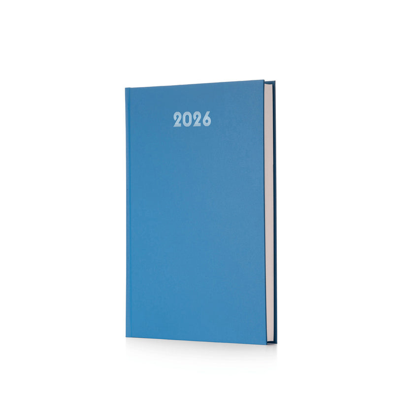 Agenda Giornaliera Intempo Bulk 2026 con Sabato e Domenica Accoppiati Azzurro 17 x 24 cm
