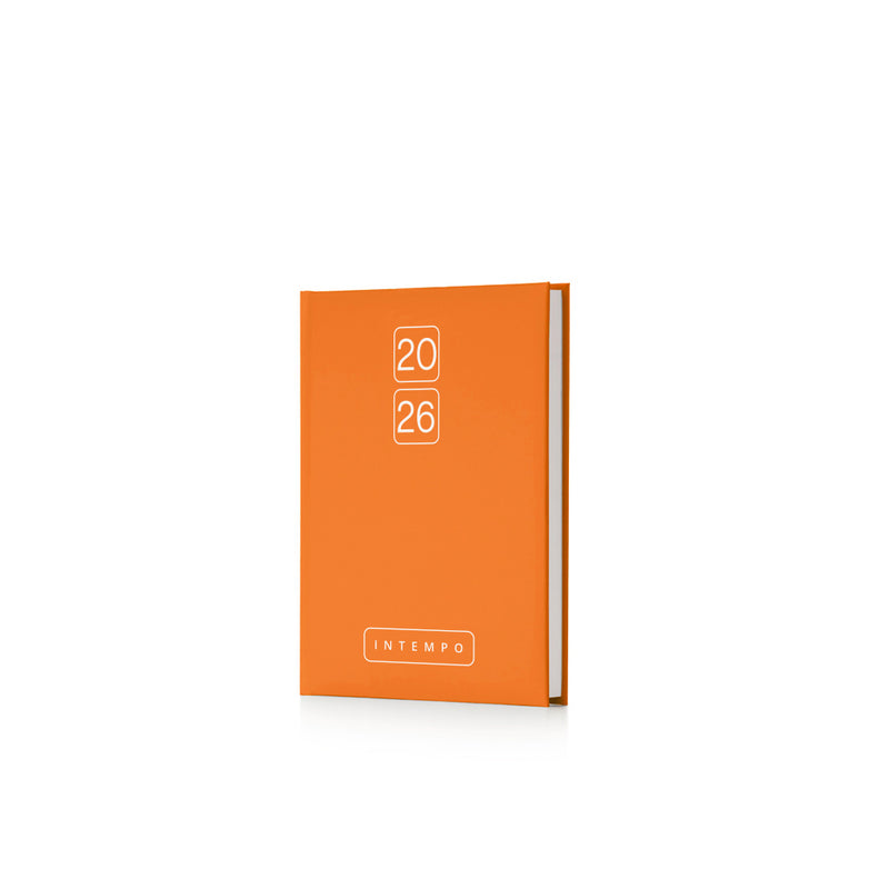 Agenda 12 Mesi Intempo Bravo Giornaliera Tascabile in Papercoat Arancio 12 x 17 cm - 2026