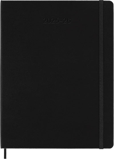 Agenda 18 Mesi Settimanale Moleskine XL con Copertina Rigida Nero 2026