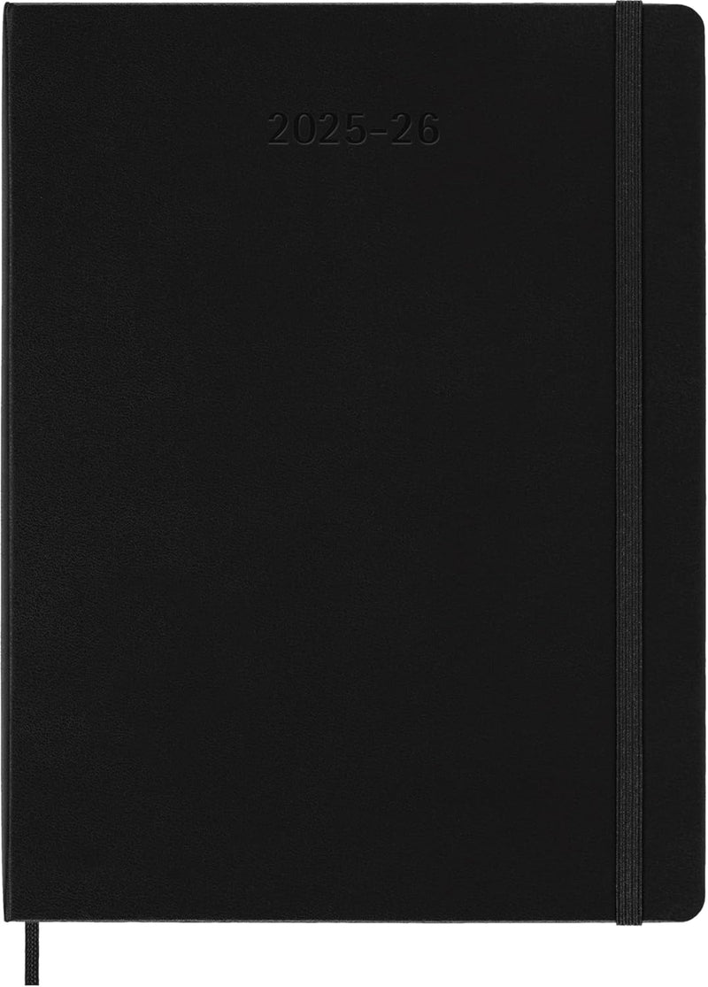 Agenda 18 Mesi Settimanale Moleskine XL con Copertina Rigida Nero 2026