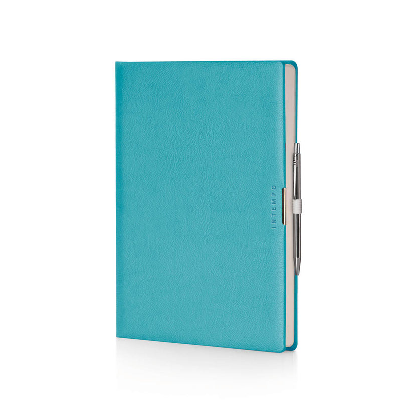 Agenda 12 Mesi Giornaliera Intempo Anytime 2026 in Similpelle Azzurro 21 x 30 cm