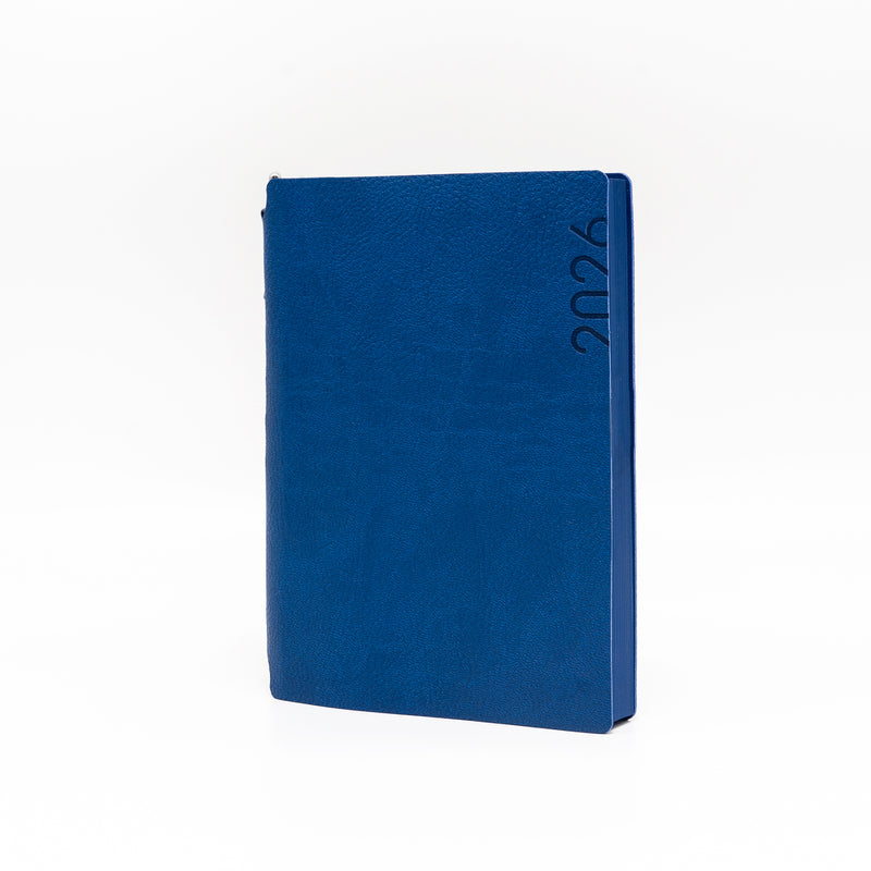 Agenda 12 Mesi Intempo Kairos Plus Giornaliera in Similpelle Blu con Penna Inclusa 12 x 17 cm - 2026