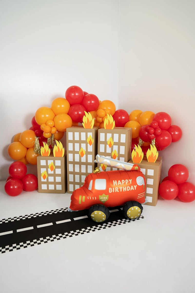 Palloncino in Foil Camion Pompieri Rosso 67 x 53 cm
