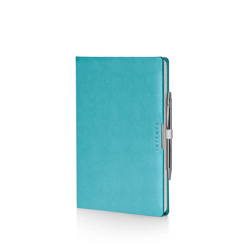 Agenda 12 Mesi Settimanale Intempo Anytime 2026 a Blocco Fisso in Similpelle Azzurro 17 x 24 cm