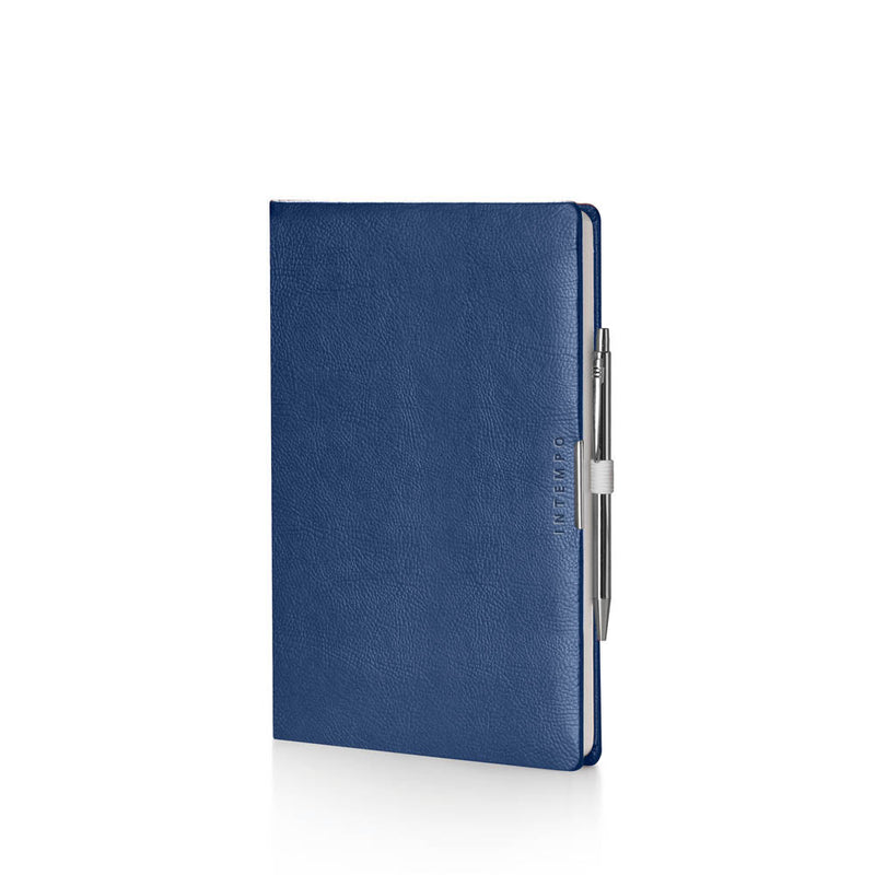 Agenda 12 Mesi Settimanale Intempo Anytime 2026 a Blocco Fisso in Similpelle Blu 17 x 24 cm