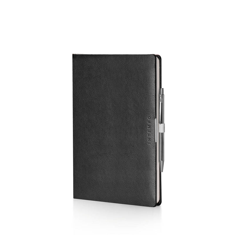 Agenda 12 Mesi Settimanale Intempo Anytime 2026 a Blocco Fisso in Similpelle Nero 17 x 24 cm