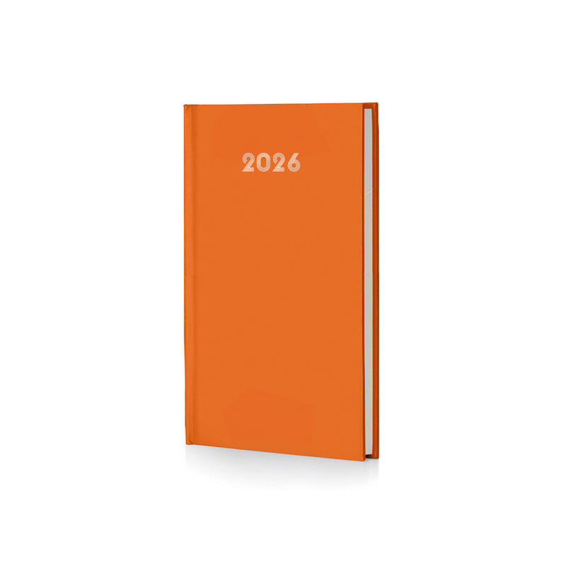 Agenda Giornaliera Intempo Bulk 2026 con Sabato e Domenica Separati Arancio 17 x 24 cm