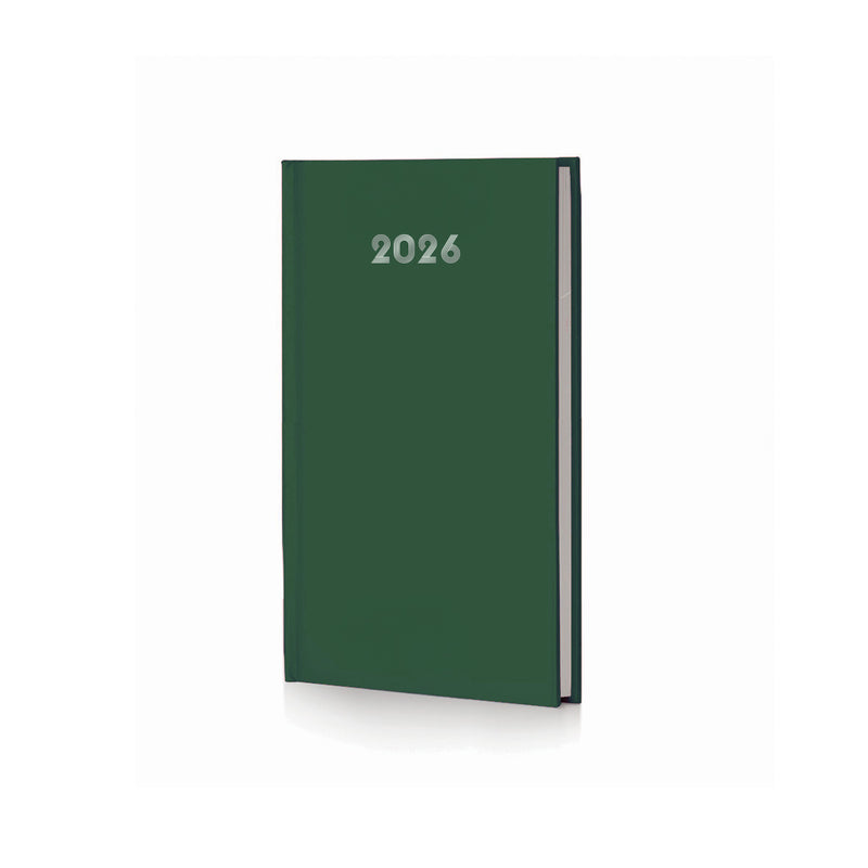 Agenda Giornaliera Intempo Bulk 2026 con Sabato e Domenica Separati Verde 17 x 24 cm