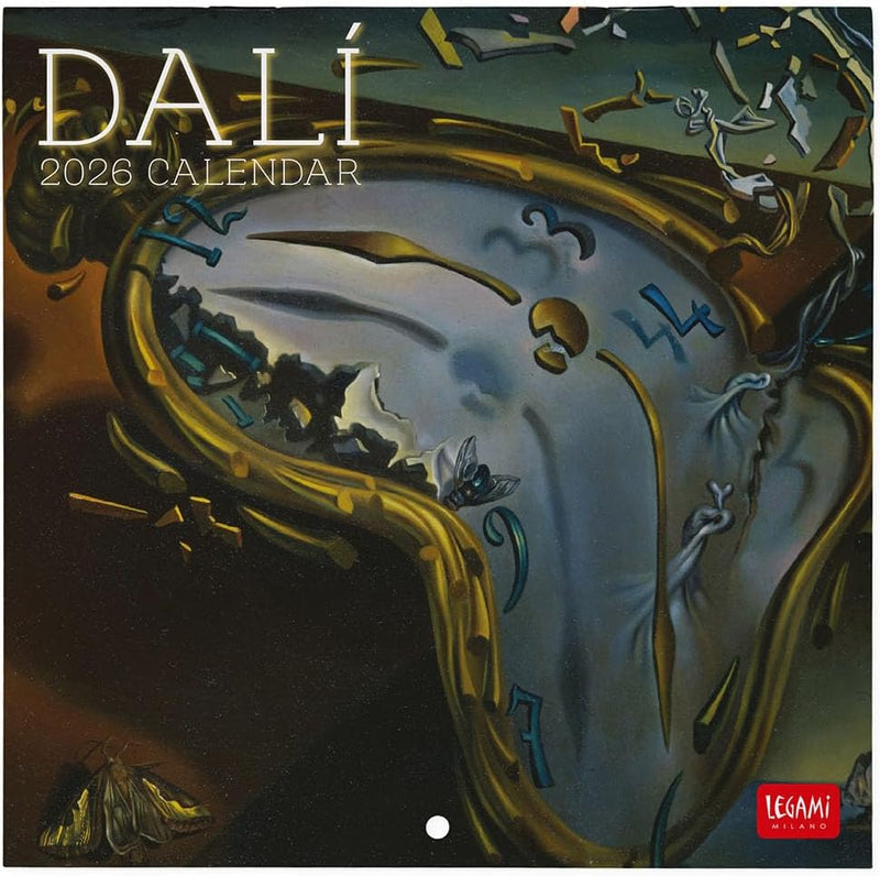 Calendario da Parete 12 Mesi Legami con Planner Annuale 2026 Salvador Dalì 18 x 18 cm