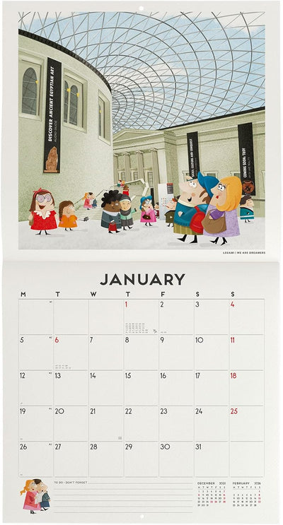 Calendario da Parete 12 Mesi Legami con Planner Annuale 2026 London 30 x 29 cm