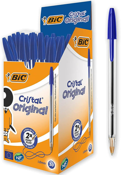 Penne a sfera BIC Cristal Original Blu - 50 pezzi