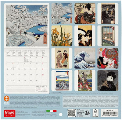 Calendario da Parete 12 Mesi Legami con Planner Annuale 2026 Japanese School 18 x 18 cm