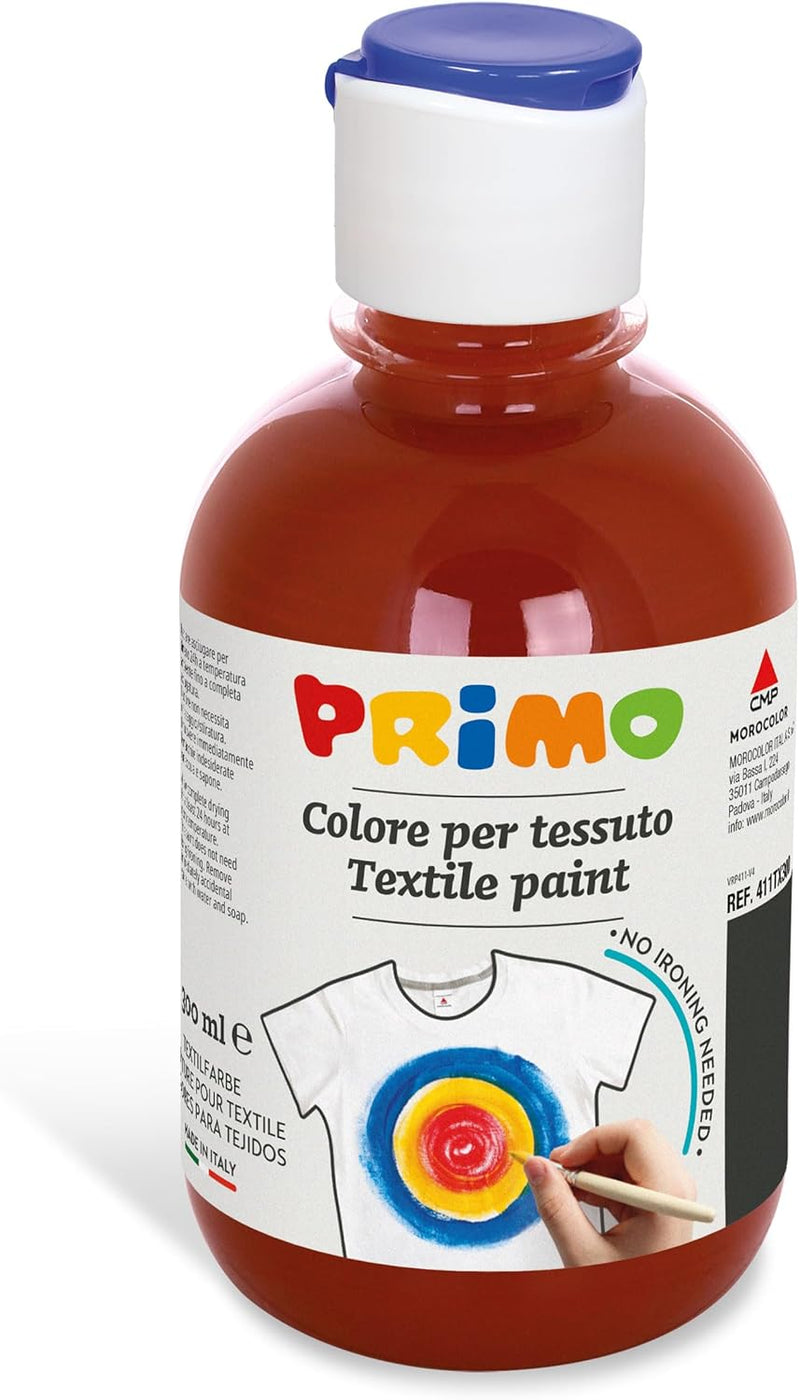 Colore Acrilico per Tessuti Morocolor Primo Marrone Siena Bruciata 300 ml