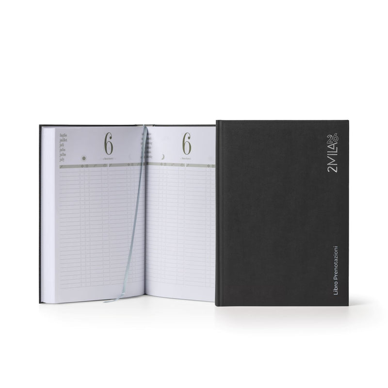 Agenda 12 Mesi Giornaliera Intempo 2026 Edizione Ristoranti in Papercoat Nero 21 x 30 cm