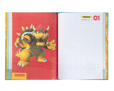 Diario 12 Mesi 24/25 Standard Rosso Supermario