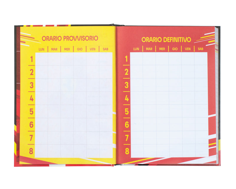 Diario 12 Mesi 24/25 Standard Stripe Ferrari