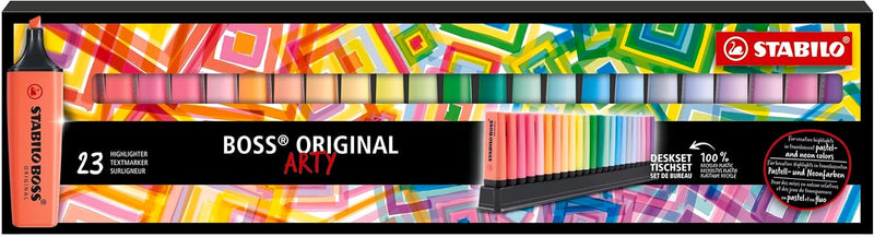Evidenziatori Stabilo Boss Set Arty Edition da Scrivania - 23 pezzi