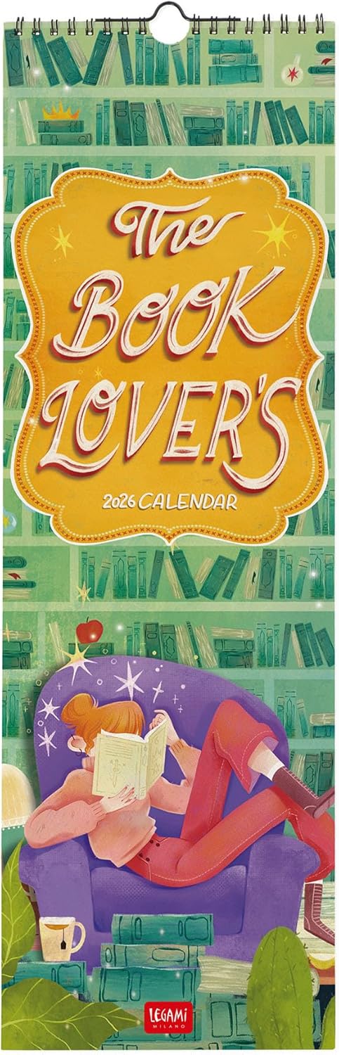 Calendario da Parete 12 Mesi Legami con Planner Annuale 2026 Book Lover&