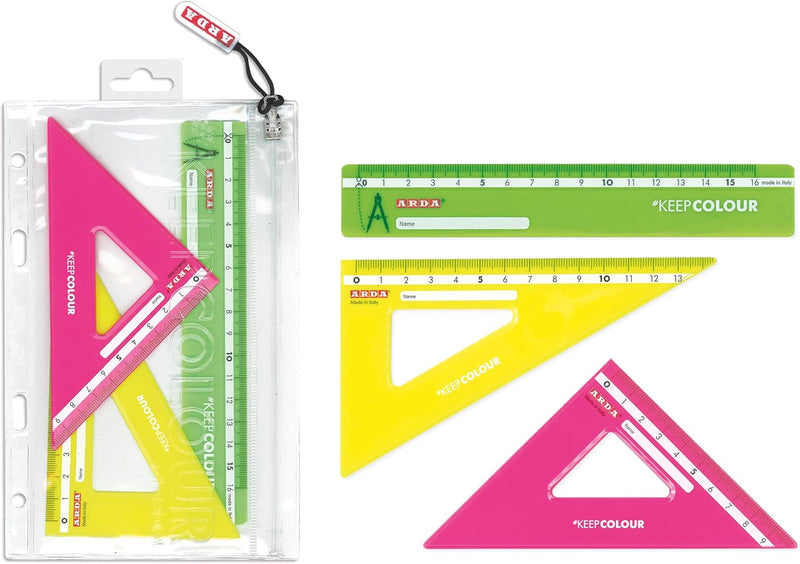 Mini Set da Disegno Arda in Busta con Zip - 3 pezzi